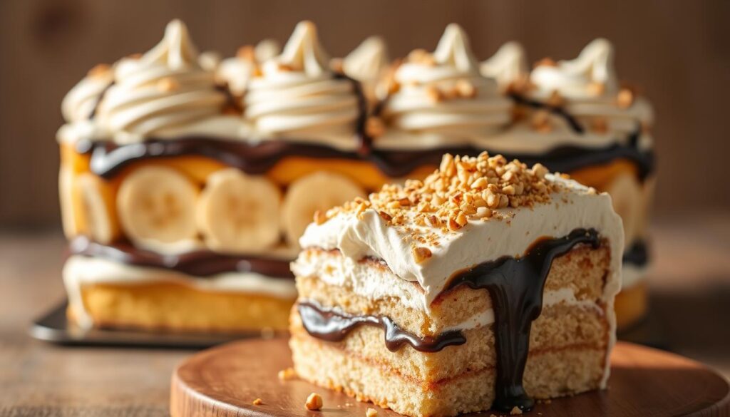 Layered Banana Split Cake Assembly